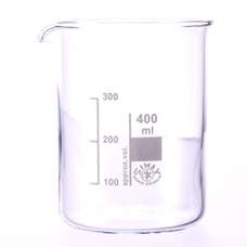 Simax® Glass Beaker, Squat Form: 400ml - Pack of 10